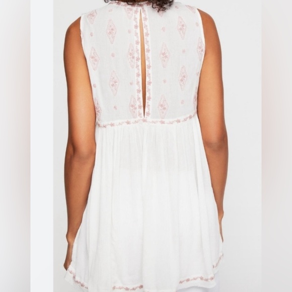 Free People Diamond Embroidered Top Size S - Picture 3 of 5